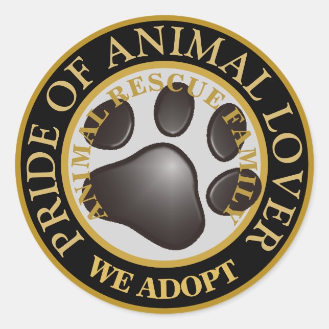 Pride of Animal Lover Classic Round Sticker (Front)