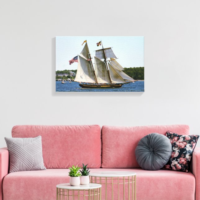 Pride of Baltimore II Tall Ship Photo Canvas Print (Insitu(LivingRoom))