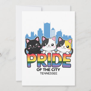 Pride of Memphis City Tennessee USA Rainbow Flag Invitation