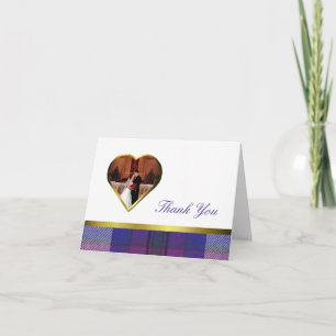 Pride of Scotland Heart Photo Carte de remerciemen