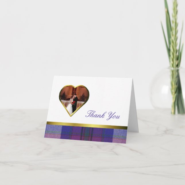 Pride of Scotland Heart Photo Carte de remerciemen (Devant)