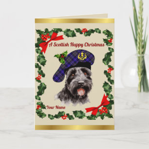 Pride of Scotland Scottie Dog Personalized Xmas Card