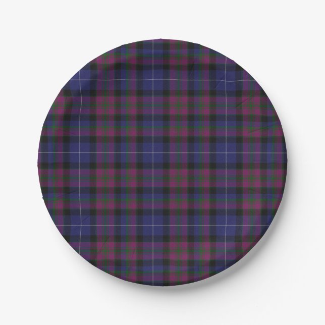 Pride of Scotland Tartan Plaid Paper Plate (Front)