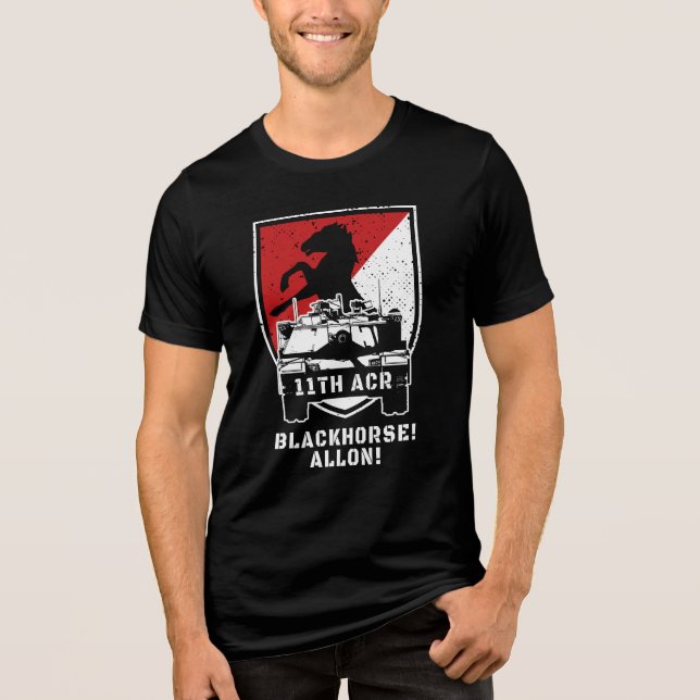 Pride of the 11th Armoured Cavalry Regiment Tri-Blend Shirt (Front)