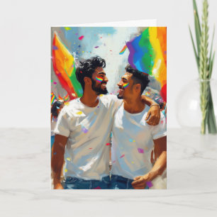 Pride Parade Embrace Card