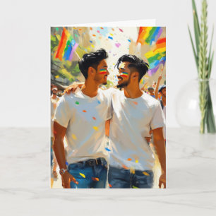 Pride Parade Embrace Card