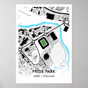 Pride Park Stadium Poster – Home of Derby County