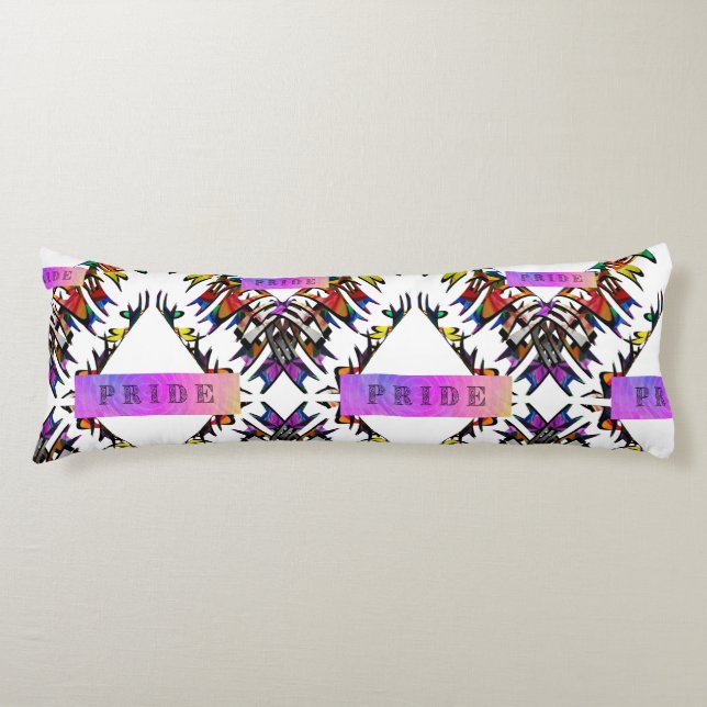 Pride pattern  body pillow (Front)