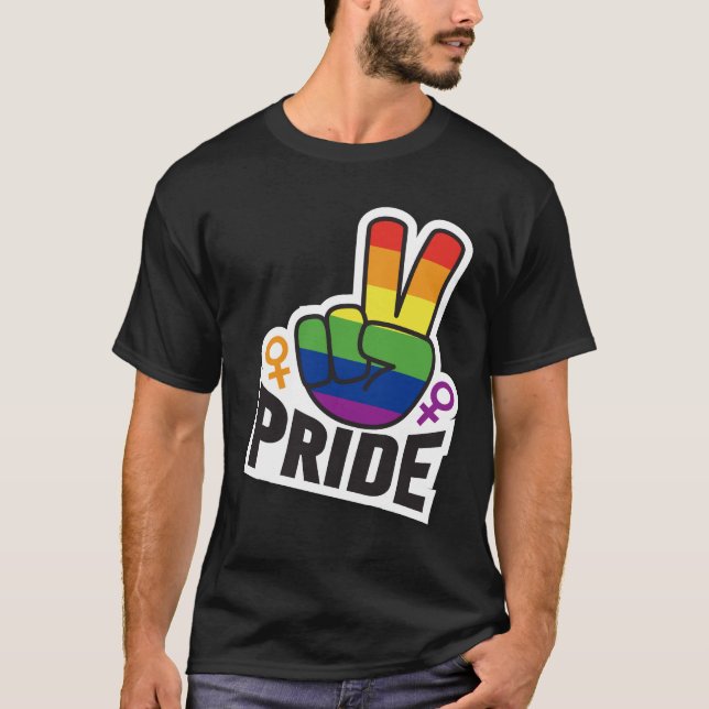 Pride Peace blk mens T-Shirt (Front)