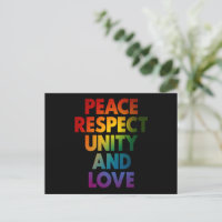 Pride Peace Respect Unity And Love