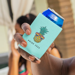 Pride Pineapple Sunglasses Can Cooler