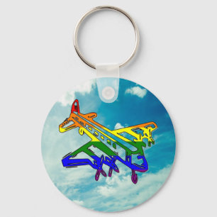 Pride Plane Keychain