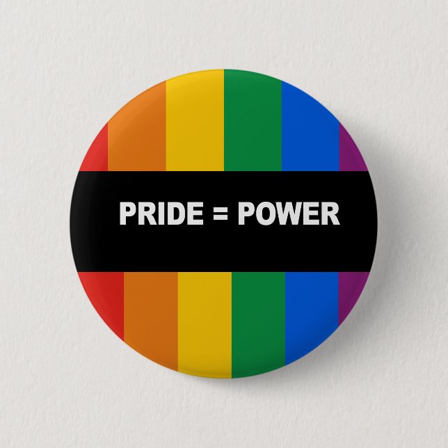 Pride = Power Bumper Sticker 2 Inch Round Button (Front)