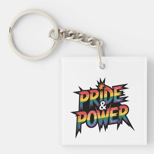 Pride & Power LGBTQ Keychain (Front)