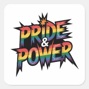 Pride & Power LGBTQ Square Sticker