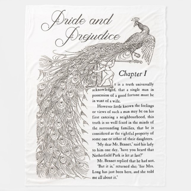 Pride & Prejudice Fleece Throw (Front)
