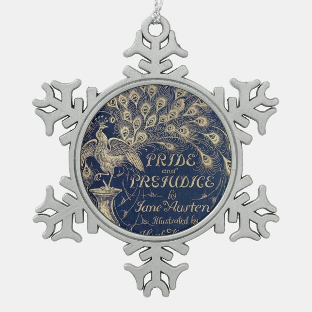 Pride & Prejudice Peacock Ornament (Front)