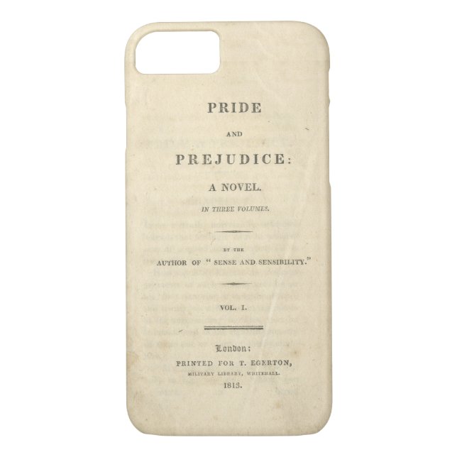 Pride & Prejudice Title Page Phone Case (Back)