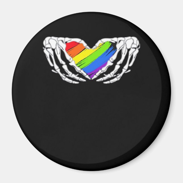 Pride - Pride Skeleton Hands With Heart 2 Classic Magnet (Front)