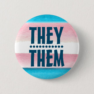 PRIDE PRONOUN THEY/THEM BADGE Button