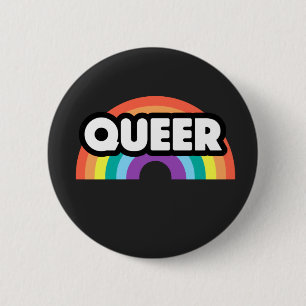 pride- Queer rainbow love is love.       2 Inch Round Button