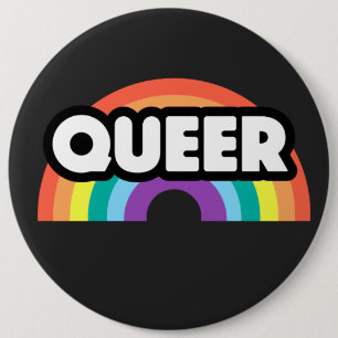 pride- Queer rainbow love is love.         Button