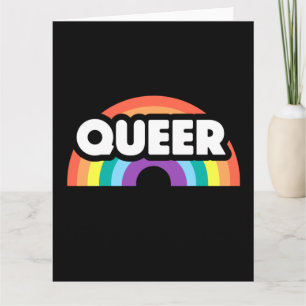 pride- Queer rainbow love is love.    Card