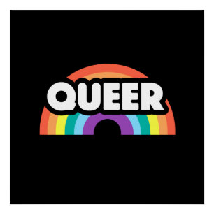 pride- Queer rainbow love is love.     Poster