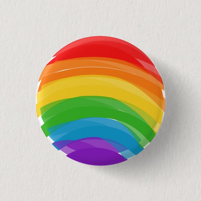 Pride Rainbow 1 Inch Round Button (Front)