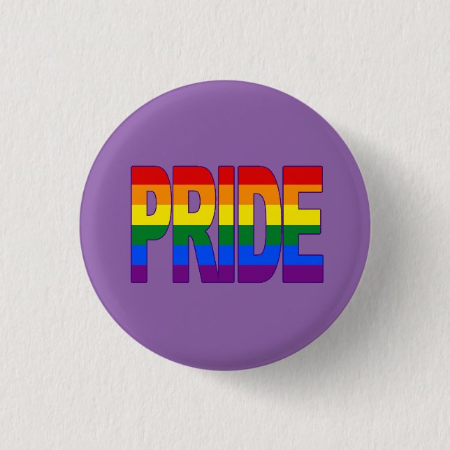 pride rainbow 1 inch round button (Front)