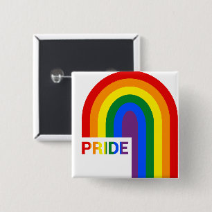 Pride Rainbow 2 Inch Square Button