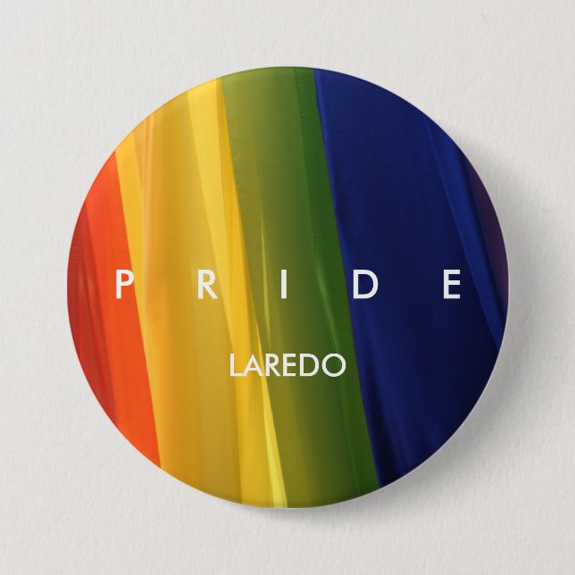 PRIDE Rainbow 3 Inch Round Button (Front)