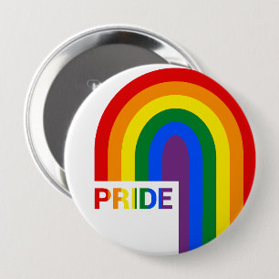 Pride Rainbow 4 Inch Round Button