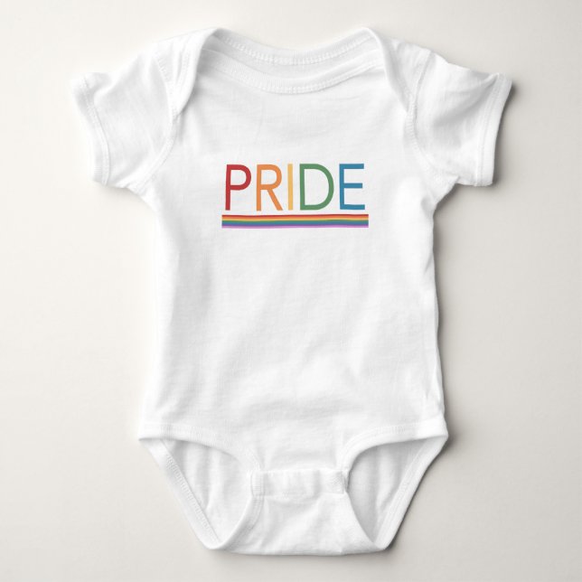 PRIDE Rainbow Baby Bodysuit (Front)