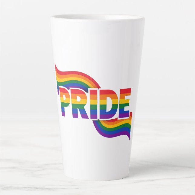Pride Rainbow Celebration Latte Mug (Front)