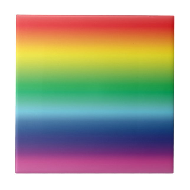 Pride rainbow colours lgbt lgbtq gay flag pattern tile (Front)