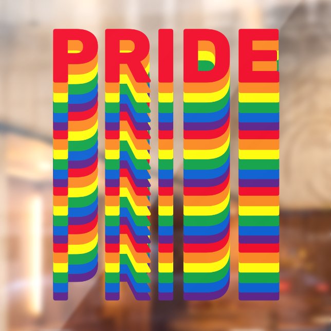 Pride rainbow colours lgbt lgbtq queer gay custom window cling (Sheet 2)