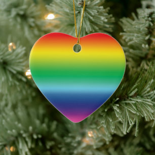 Pride rainbow colours lgbtq gay flag - ceramic ornament