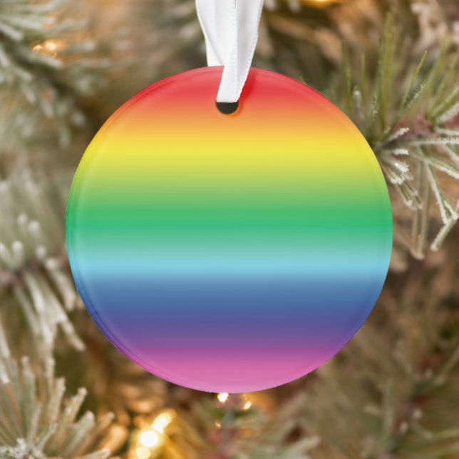 Pride rainbow colours lgbtq gay flag Christmas Ornament (Tree)
