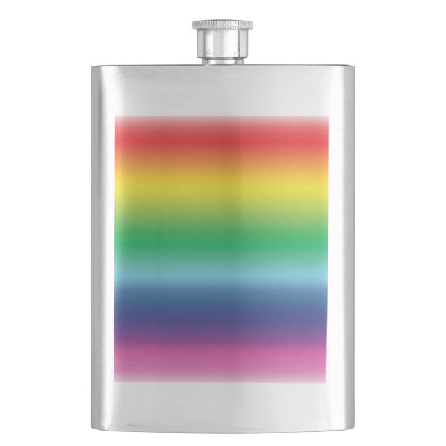 Pride rainbow colours lgbtq gay flag - hip flask (Front)