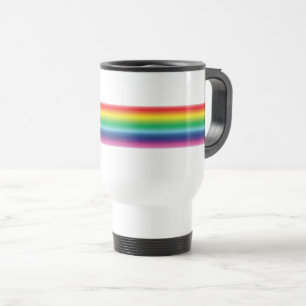 Pride rainbow colours lgbtq gay flag - travel mug