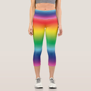 Pride rainbow colours lgbtq lgbt gay flag  capri leggings