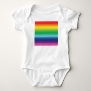 Pride rainbow colours lgbtq lgbt gay flag pattern baby bodysuit