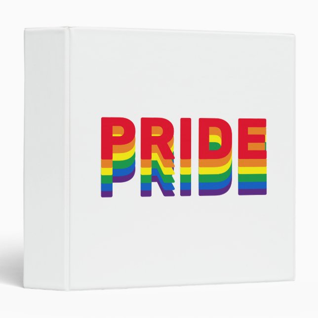 Pride rainbow colours retro typography modern whit binder (Front/Spine)