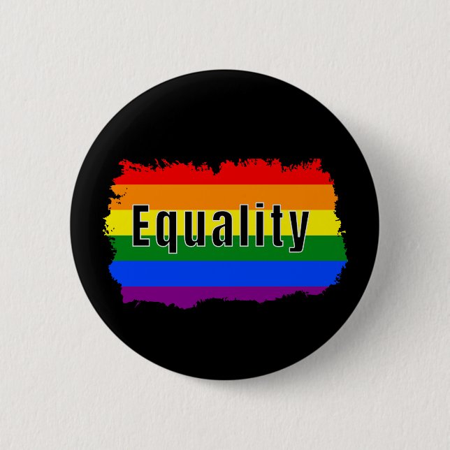 Pride Rainbow Equality 2 Inch Round Button (Front)