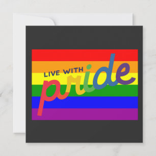 pride rainbow flag card