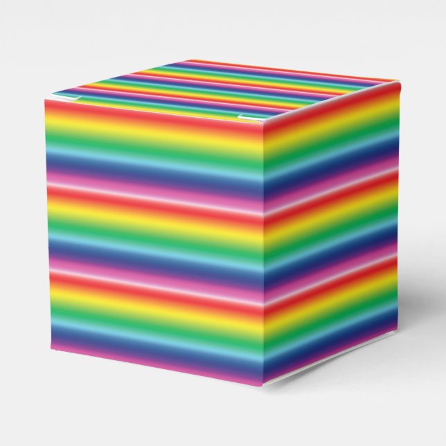 pride rainbow flag colour lgbtq stripes favor box (Front Side)