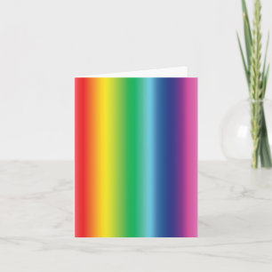 Pride rainbow flag colours gradient pattern modern note card