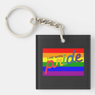 pride rainbow flag    keychain