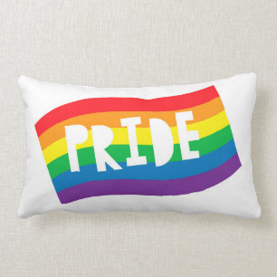 Pride Rainbow Flag Lumbar Pillow